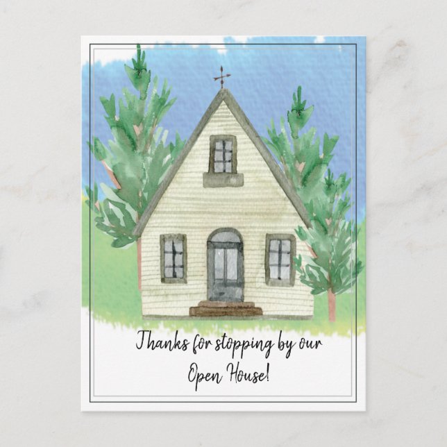 Postal Gracias por parar en nuestra casa abierta (Anverso)