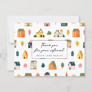 Postal Gracias por Referencia de Bienes Raíces Casas
