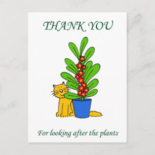 Postal Gracias por regar las plantas