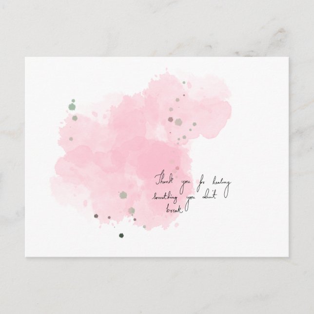 Postal Gracias por sanar algo que no rompiste (Anverso)