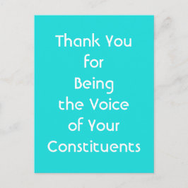 Postal Gracias por ser la voz de sus electores