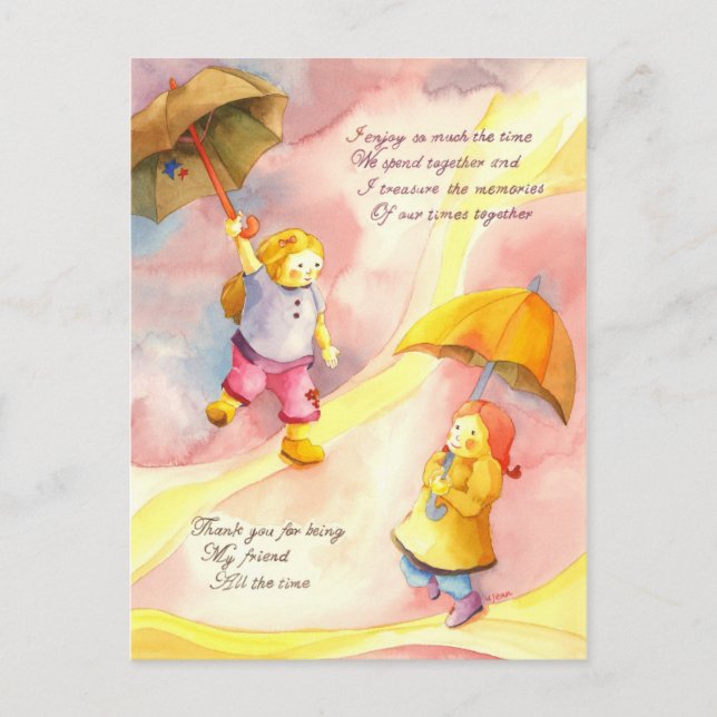 Postal Gracias por ser mi amigo (Anverso)