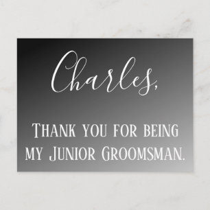 Postal Gracias por ser mi joven Groomsman