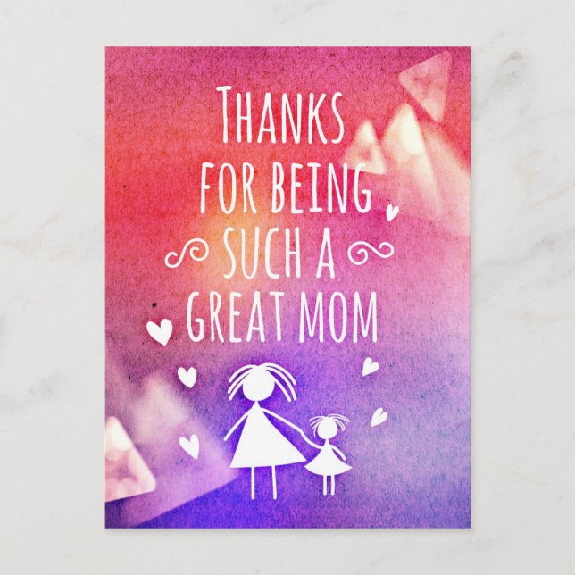 POSTAL ¡GRACIAS POR SER UNA GRAN MAMÁ! (Anverso)