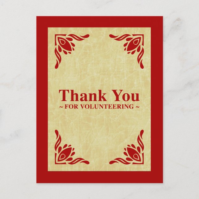 Postal gracias por ser voluntario (Anverso)