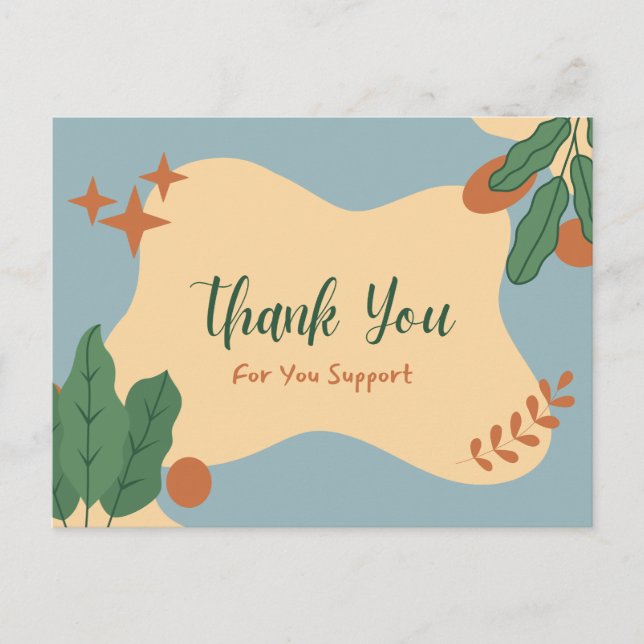 Postal Gracias por su apoyo  (Anverso)