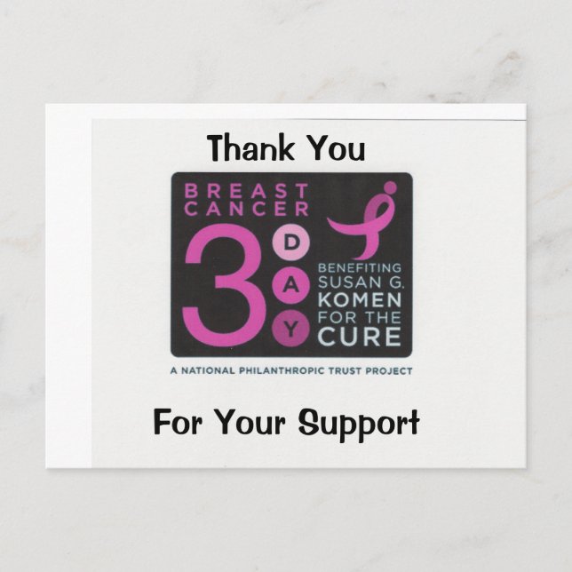 Postal Gracias Por Su Asistencia - Personalizada (Anverso)