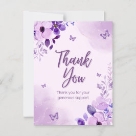 Postal Gracias por su generoso apoyo