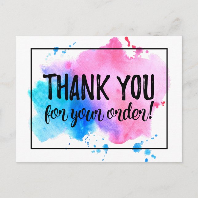 Postal Gracias por su pedido (Anverso)