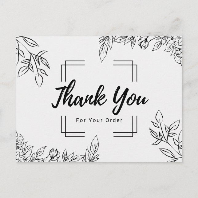 Postal Gracias por su pedido  (Anverso)