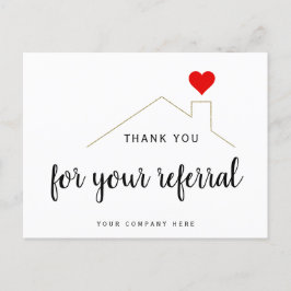 Postal Gracias por su Referencia Realty Farming