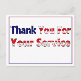 Postal Gracias por su servicio