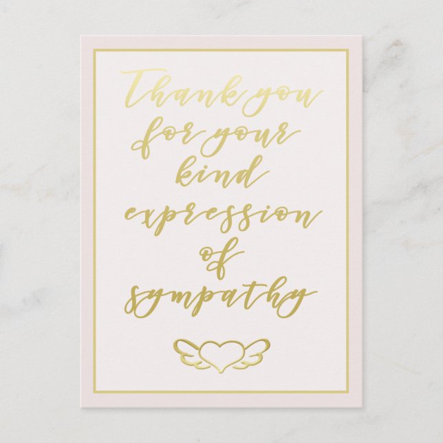 Postal Gracias por su solidaridad - Rubor Pink (Anverso)