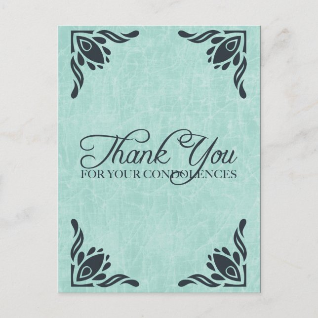 Postal gracias por sus condolencias (Anverso)