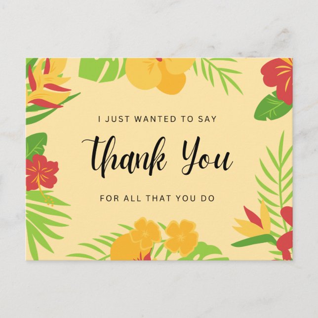 Postal Gracias por todo lo que haces (Anverso)