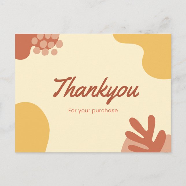 Postal Gracias por tu compra (Anverso)