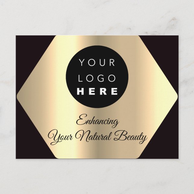 Postal Gracias por tu compra Gold Modern (Anverso)