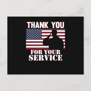 Postal Gracias Por Tu Servicio Feliz Día de los Veteranos