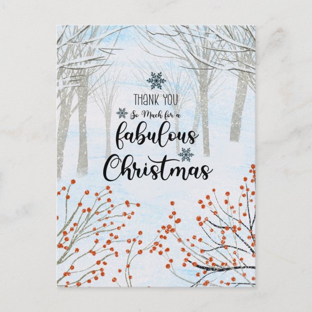 Postal Gracias por una Navidad fabulosa  (Anverso)