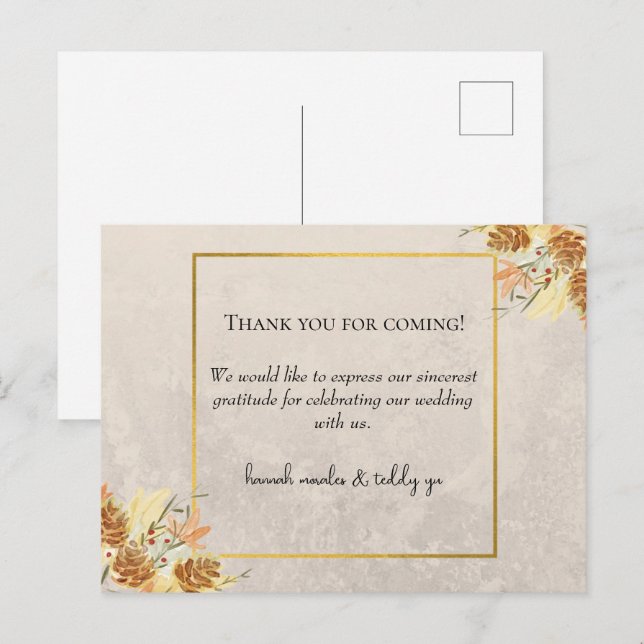 Postal Gracias por venir! (Anverso / Reverso)