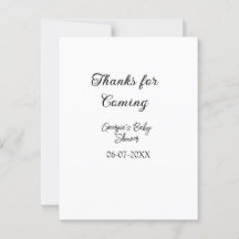 Gracias por venir baby shower tipografía simple mo