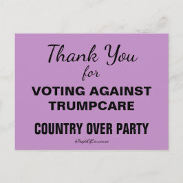 Postal Gracias Por Votar Contra TrumpCare Resist