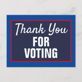 Postal Gracias por votar en las elecciones de 2020