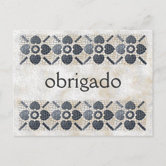 Postal Gracias - Portugués (Anverso)