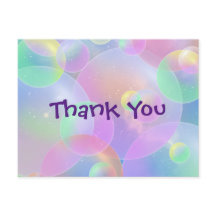 Gracias Postcard - Bubble Design