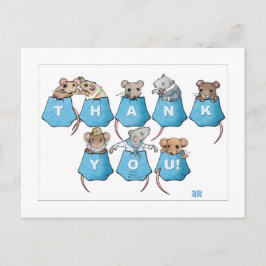 Postal Gracias Postcard De Pocket Mice