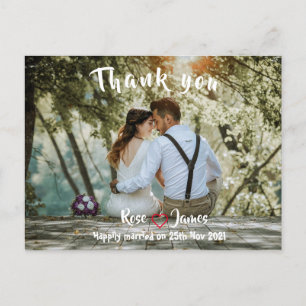 Postal Gracias Postcard Por Los Invitados Bodas