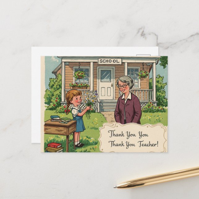 Postal "¡Gracias, profesor!" (Anverso/Reverso In Situ)