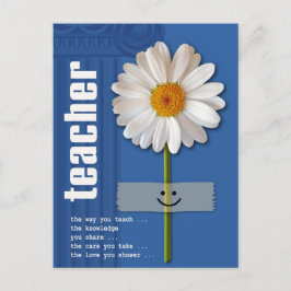 Postal Gracias Profesor. Daisy sonriente