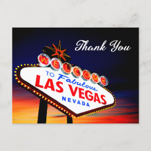 Postal Gracias - Rótulo fabuloso de Las Vegas Nevada