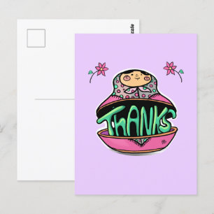 Postal Gracias Russian Doll