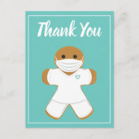Gracias Sanidad White Scrubs Gingerbread Man
