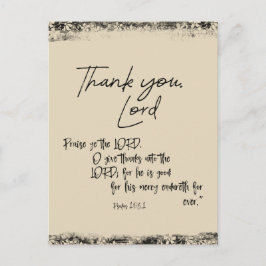 Postal Gracias Señor con Salmos Biblia Verse