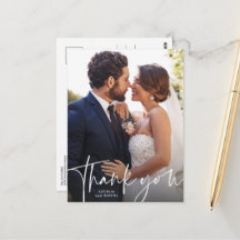 Gracias simple escritura foto de boda