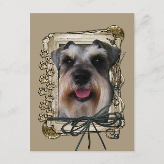 Postal Gracias - Stone Paws - Schnauzer (Anverso)