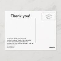 ¡Gracias! tarjeta/postal inusual