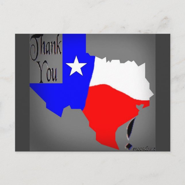 Postal ¡Gracias Texas! (Anverso)