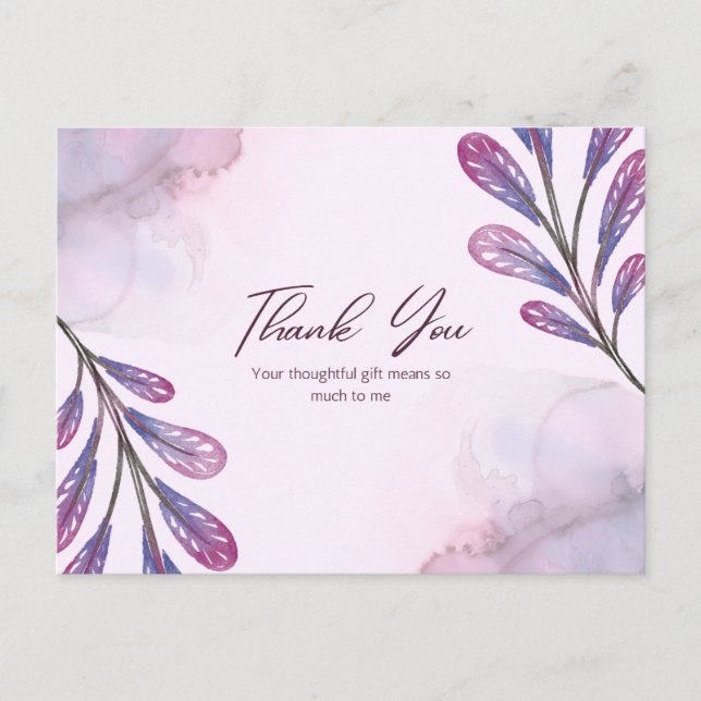 Postal Gracias, tu atento regalo significa mucho para mí (Anverso)