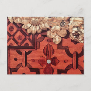 Postal Gracias, tu nombre, madera incrustada e imagen de