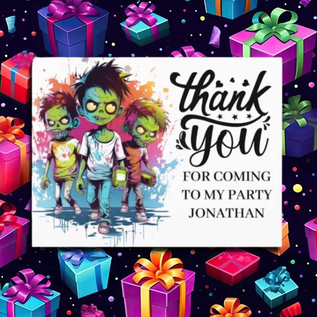 Postal GRACIAS TÚ trajes zombi para niños (Zombie Walkers,  Your birthday party won't be complete without an array of gruesome zombie props! )
