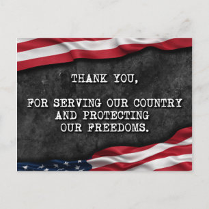 Postal Gracias veteranos.