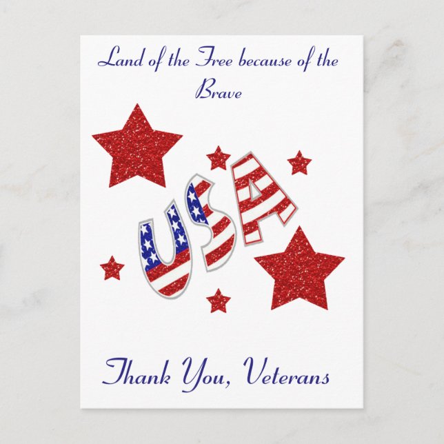 Postal Gracias Veteranos (Anverso)