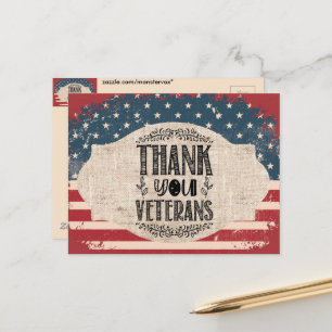 Postal Gracias Veteranos Postcard