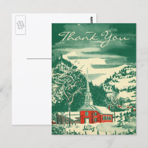 Postal Gracias Vintage de Navidad