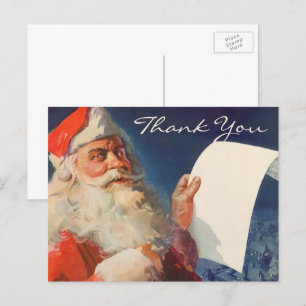 Postal Gracias Vintage de Navidad