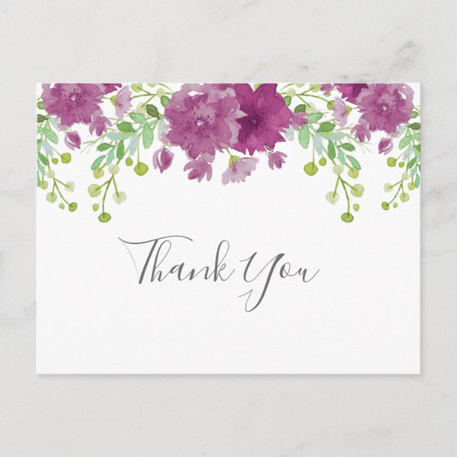 Postal Gracias violet (Anverso)